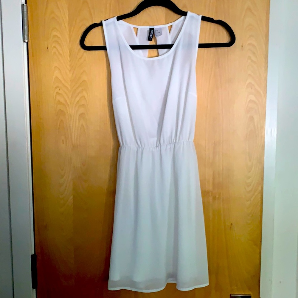 White mini dress.
